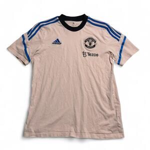 Adidas Manchester United Pink Soccer Jersey Tezos Logo Mens Medium